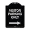 Signmission Reserved Parking Visitor Parking W/ Right Arrow Heavy-Gauge Aluminum Sign, 24" x 18", BS-1824-23020 A-DES-BS-1824-23020 - alternate 1